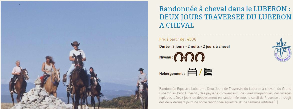 randonnee 2 jours cheval
