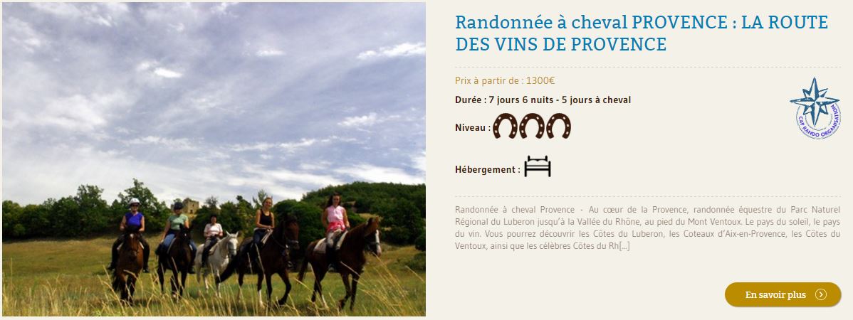 randonnee cheval une semaine