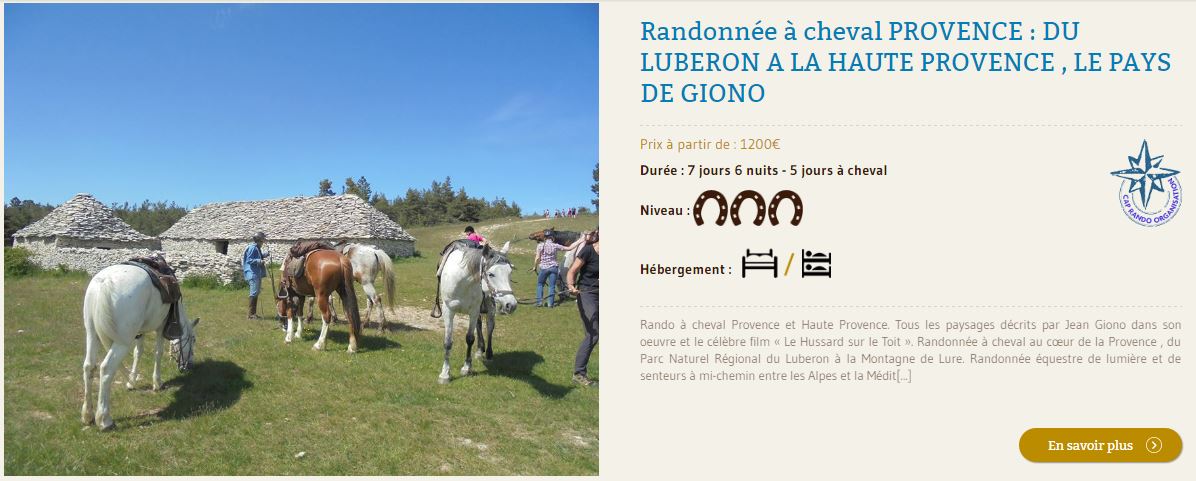 randonnee cheval une semaine