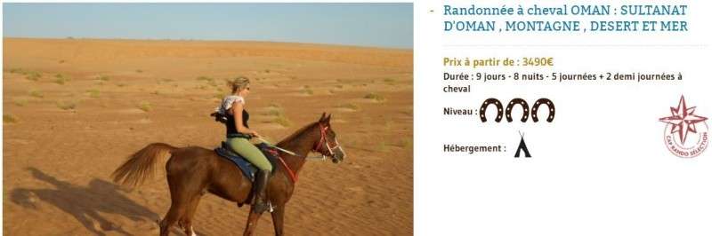 randonnée à cheval fin d'année oman