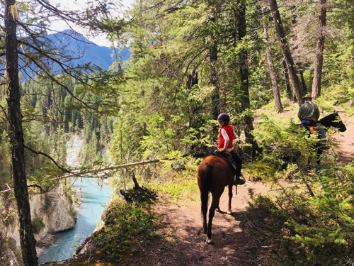 Image Canada : Les Rocheuses à cheval entre Alberta et Colombie Britannique