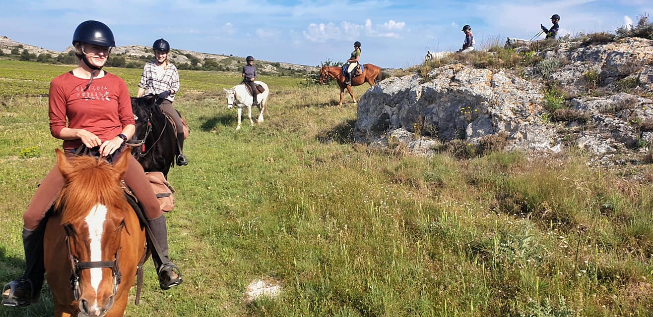 Image Du Luberon aux Alpilles à cheval