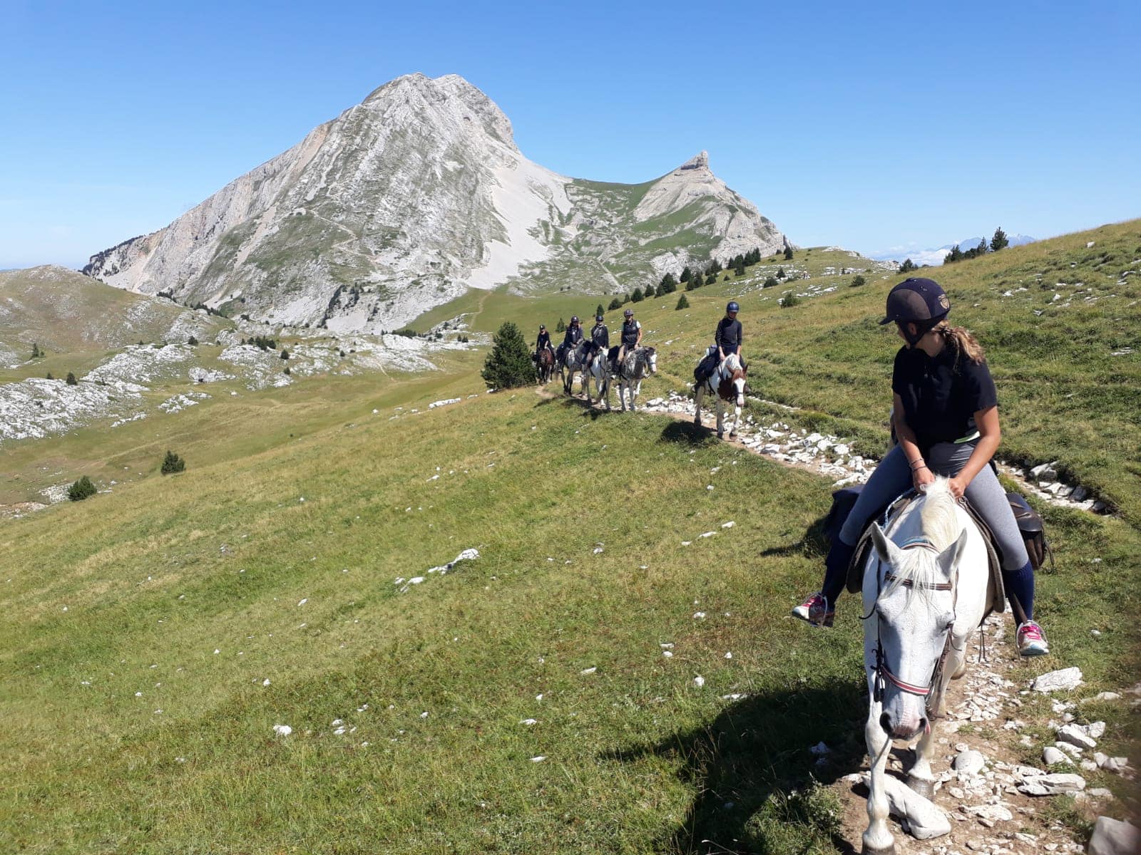Image Echappée en  rando à cheval sur le plateau du Vercors