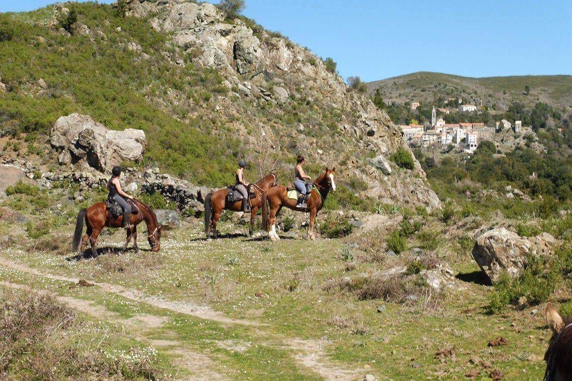 Image Mer et Montagne Corse à cheval