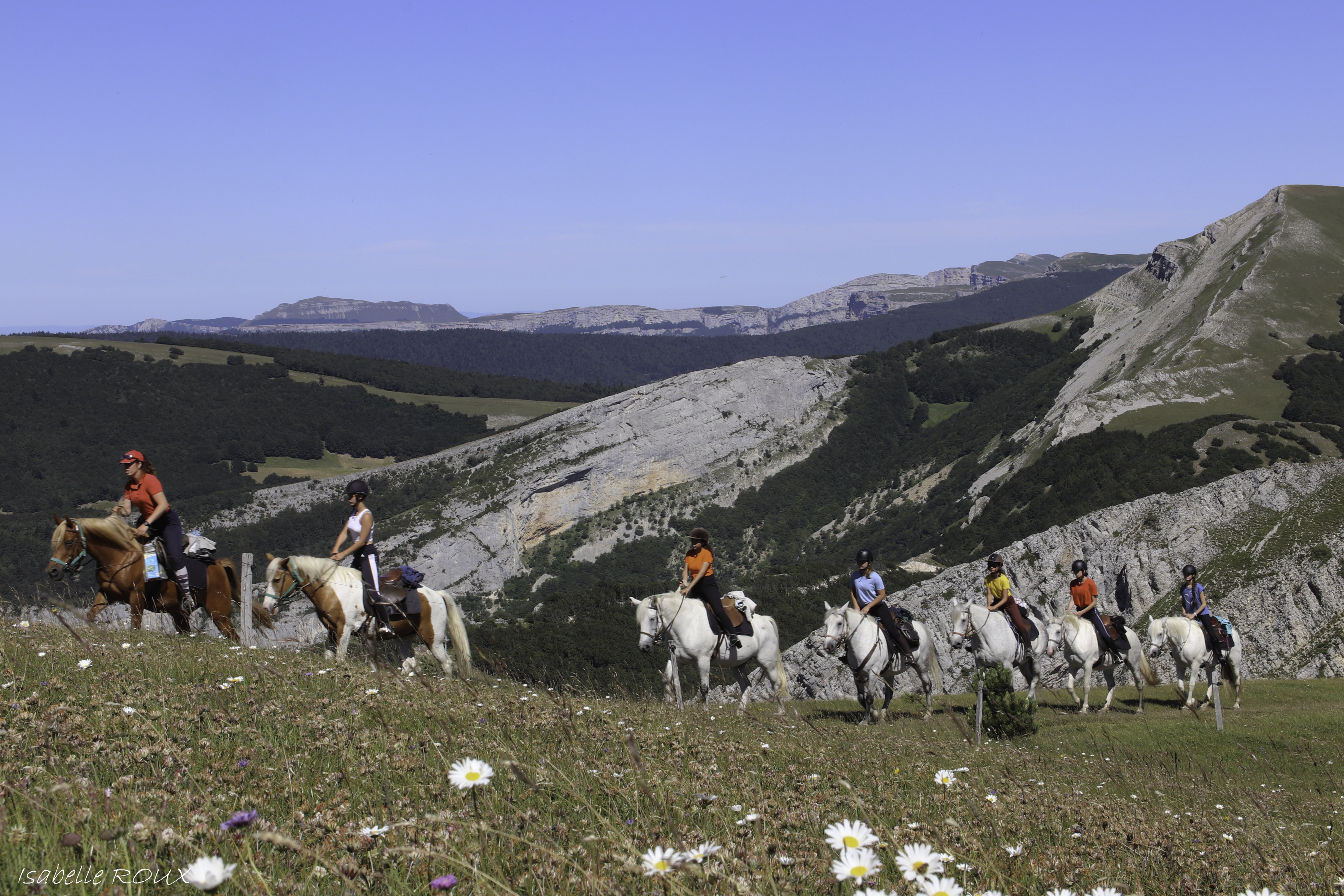 Image Rando à cheval dans le Vercors pour ados de 13 à 17 ans