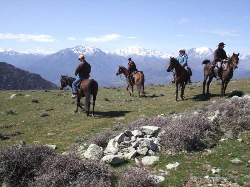 Image Mer et Montagne Corse à cheval
