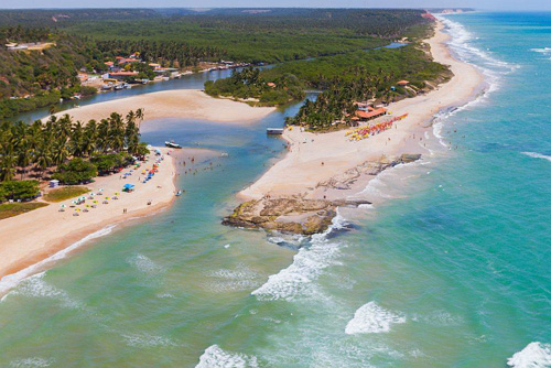 Image Brésil : Plages et cocotiers à cheval