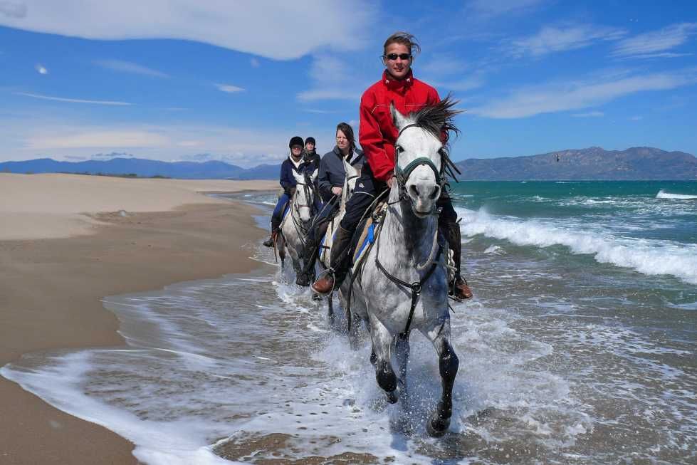 Image Espagne : Collines & plages de Catalogne à cheval