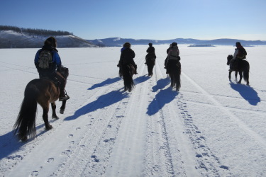 Image Randonnée hivernale à cheval en Mongolie