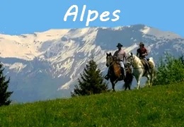 Randonnées à cheval dans les Alpes 
