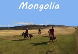 Horseback trail ride in Mongolia