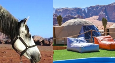 randonnee a cheval luxe et confort en Jordanie