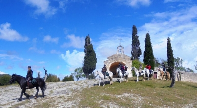 randonnee equestre dans les alpilles