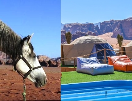 randonnee a cheval luxe et confort en Jordanie
