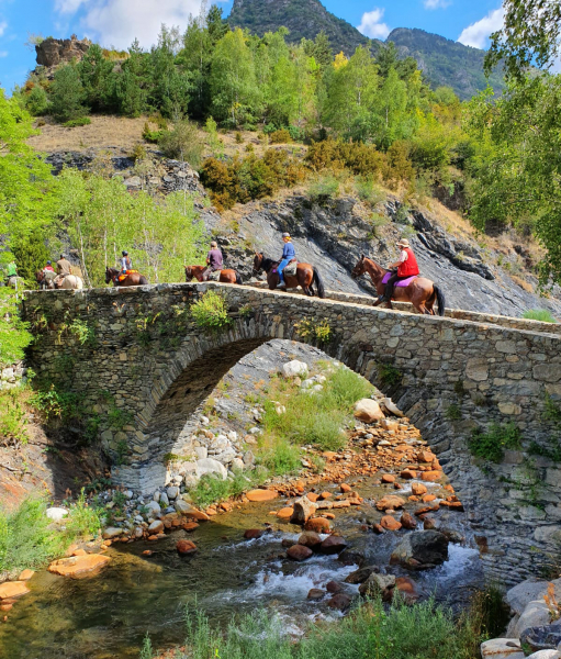 trek à cheval dans les Pyrenees en Espagne