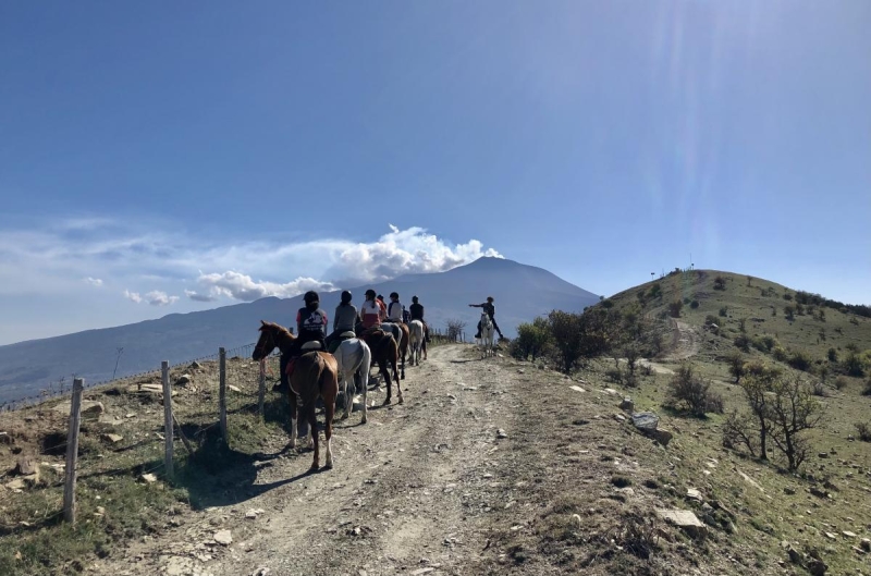 voyage à cheval en Sicile